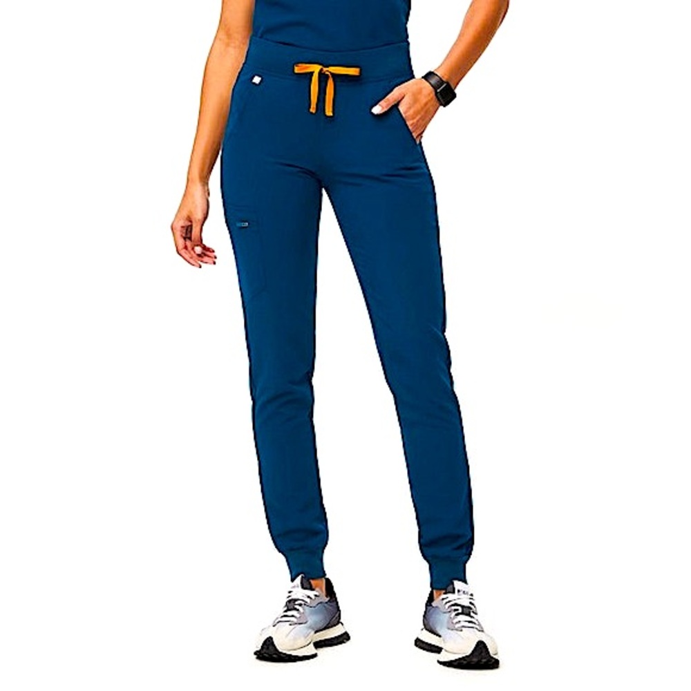 Figs Women’s NWOT’s Plus Size Zamora Blue and Orange Jogger Scrub Pants Size 4X